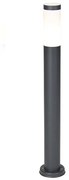 Candeeiro de poste cinzento antracite 80 cm IP44 opal - Rox Moderno