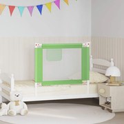 vidaXL Barra de segurança p/ cama infantil tecido 90x25 cm verde