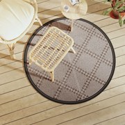 Tapete de exterior Ø120 cm ARAKIL PP castanho