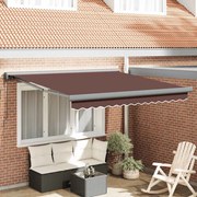 vidaXL Toldo retrátil automático 300x250 cm castanho
