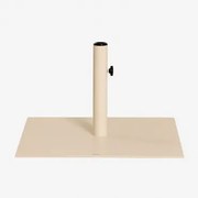 Base Quadrada Para Guarda-sol 60x60 Cm Em Aço Peuet Tapioca Bege - Sklum