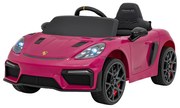 Carro elétrico para Crianças 12V Porsche Spyder RS 718 Com MP4, Rodas Espuma EVA, assento couro ecológico Carga até 30 kg Rosa