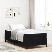 vidaXL Estrutura da Cama Preto e Branco e Preto 90 x 190 cm Veludo