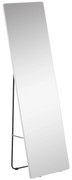 HOMCOM Espelho Corpo Inteiro Design Moderno Estrutura Alumínio Elegante 45x37x1585 cm Prata Ideal para Decoração Interiores | Aosom Portugal