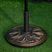 Base para Chapéu de Sol Redondo de HDPE e Cimento para Mastros Ø35/38/48 mm Peso 13 kg Ø48x34 cm Bronze