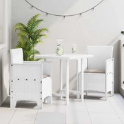 vidaXL Cadeira de Jardim 2 pcs Branco 53 x 49 x 85 cm Polipropileno