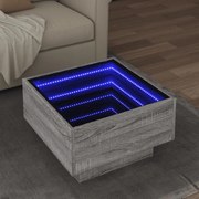 vidaXL Mesa de centro c/ LEDs 50x50x30 cm derivados de madeira