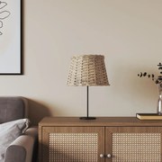 vidaXL Abajur Ø25x17 cm vime castanho