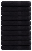 vidaXL Toalhas de sauna premium SOLUND 10 pcs 80x200 cm 600 gsm preto