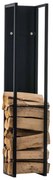 Suporte para lenha Spark 25 x 160 x 25 cm Preto