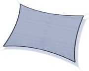 Outsunny Vela Sombra Retangular 4x3 m Proteção UV Resistente Água Bolsa Transporte Anéis Aço Inoxidável Cordas Cinza | Aosom Portugal