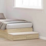 Gavetas para Cama em Carvalho Sonoma 90x36,5x16,5 cm em Madeira Estruturada