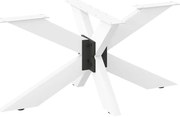 vidaXL Pé de mesa de centro em formato de aranha, branco, 98x58x(42-43) cm, aço