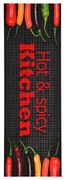 vidaXL Tapete de cozinha lavável com design Hot&amp;Spicy 45x150 cm