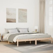 vidaXL Cama extra longa sem colchão 200x220 cm madeira de pinho maciça