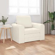 vidaXL Sofá Cama 2 Em 1 Creme 98x71x83 cm Veludo