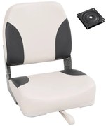 vidaXL 2 pcs conj. assento de barco dobrável c/ encosto baixo e alça