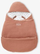 Ninho transformável, em gaze de algodão terracota