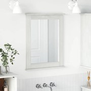 vidaXL Espelho Branco 55.5 x 5 x 70 cm Madeira de pinho maciça