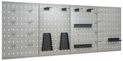 Placas perfuradas de parede 4 pcs 40x58 cm aço
