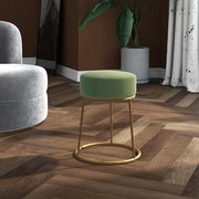 vidaXL Banqueta redonda veludo cor mostarda