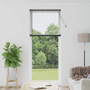 vidaXL Persiana de Janela com cortinas Outros Manual Preto 80 x 130 cm Alumínio