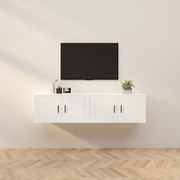 Móveis de TV de parede 2 pcs 80x34,5x40 cm branco