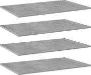 vidaXL Prateleiras estante 4 pcs 80x50x1,5cm contrapl. cinza cimento