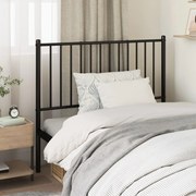 vidaXL Cabeceira de cama 100 cm metal preto