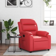 vidaXL Poltrona reclinável couro artificial vermelho