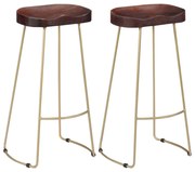 vidaXL Bancos de bar Gavin 2 pcs madeira mangueira maciça