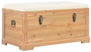 vidaXL Baú de arrumação com almofadão 80x40x40 cm MDF