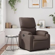 vidaXL Poltrona reclinável couro artificial castanho