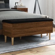 Banco arrumação 102x42x46cm derivados madeira carvalho castanho