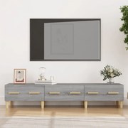vidaXL Móvel de TV 150x34,5x30 cm derivados de madeira cinzento sonoma