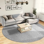 vidaXL Tapete shaggy de pelo alto PAMPLONA Ø 280 cm cinzento