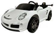 Carro elétrico para crianças Desportivo RUF CTR3 24V 2.4G MP4, Rodas de borracha, 2 lugares em pele sintética Branco