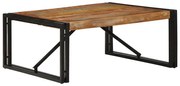 vidaXL Mesa de centro multicor 80x80x35 cm madeira maciça recuperada