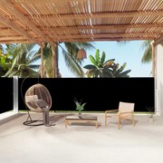 vidaXL Toldo lateral retrátil 160x1000 cm preto