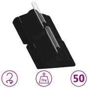 50 pcs conjunto de cabides antiderrapantes veludo preto