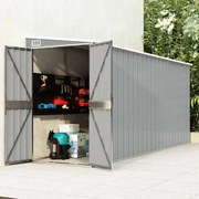 vidaXL Abrigo suspenso p/ jardim 118x382x178 cm aço galvaniz. cinzento