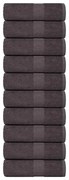 vidaXL Toalhas de rosto 10 unidades FROGN Antracite 30x30 cm 100% algodão