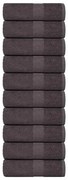 vidaXL Toalhas de rosto FROGN 10 unidades Antracite 30x30 cm 360 g/m²