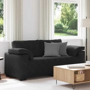vidaXL Sofá-luvas 140 cm veludo preto