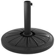 Outsunny Base Sombreiro HDPE Preenchível Cimento Suporte Resistente UV Ø38/48mm Durável Ø43x32cm Preto | Aosom Portugal