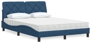 Cama com colchão 120x200 cm tecido azul