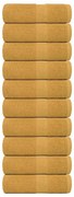 vidaXL Toalhas de rosto FROGN 10 unidades douradas 30x30 cm 360 g/m²