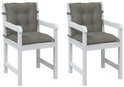 vidaXL Almofadões lombares cadeiras 2pcs mesclado tecido cinza-escuro
