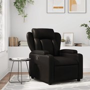 vidaXL Poltrona reclinável couro artificial preto