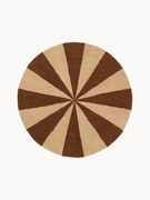 Tapete redondo de lã artesanal Arch